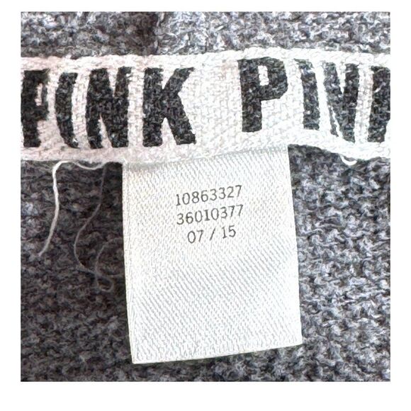 Rare Victorias Secret Love Pink Sequin Bling Full Zip Up Hoodie Y2K Retro Medium - Picture 5 of 8